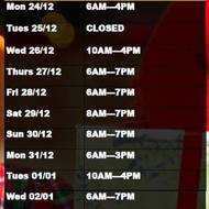 Christmas Hours